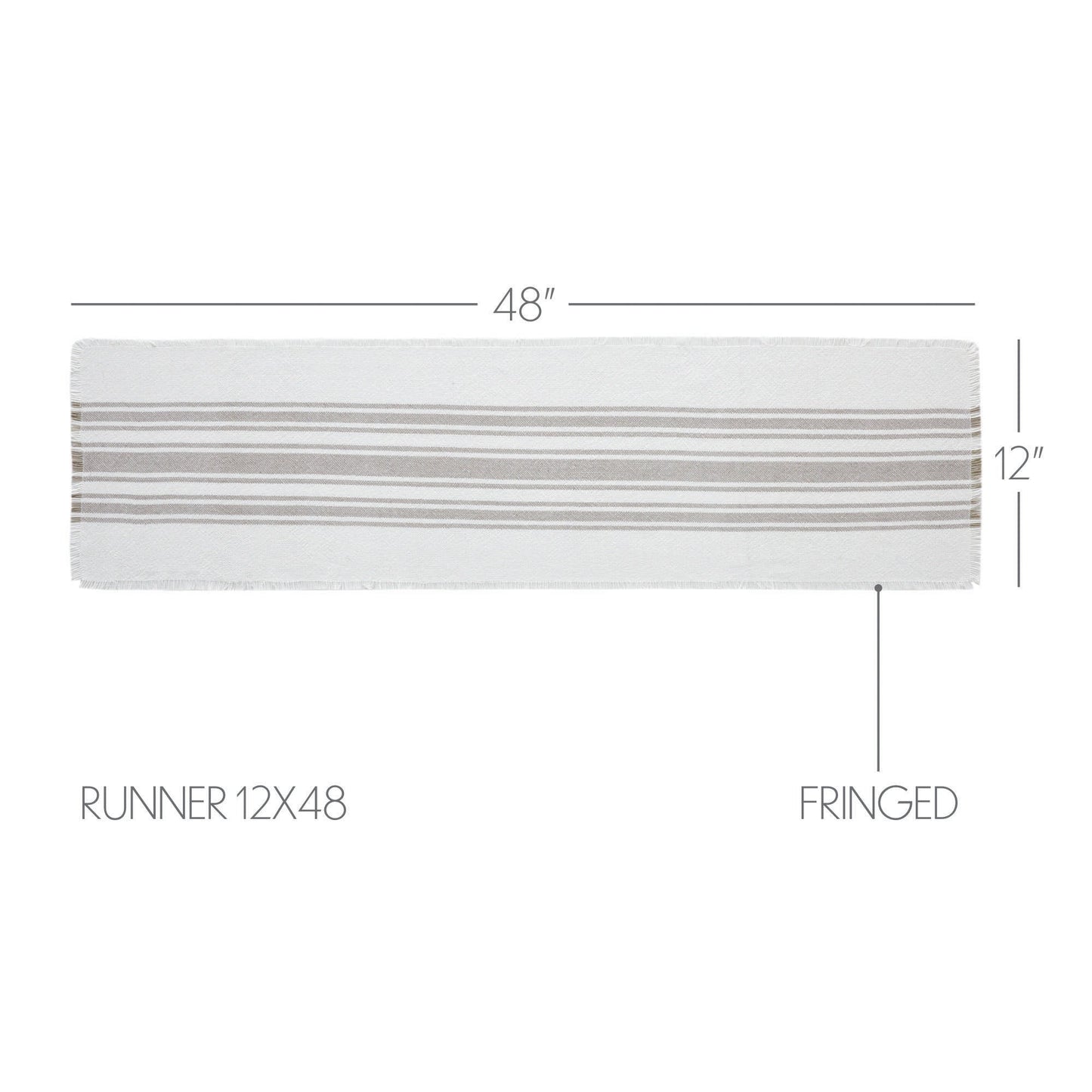Antique White Stripe Dove Grey Indoor/Outdoor Runner 12x48
