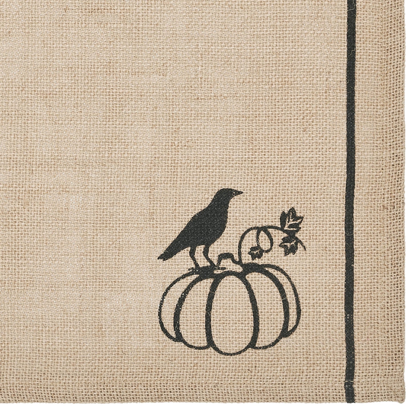 Raven Harvest Farmhouse Rustic Natural Jute Burlap Placemat Set (2) 13x19 Inch Table Mats