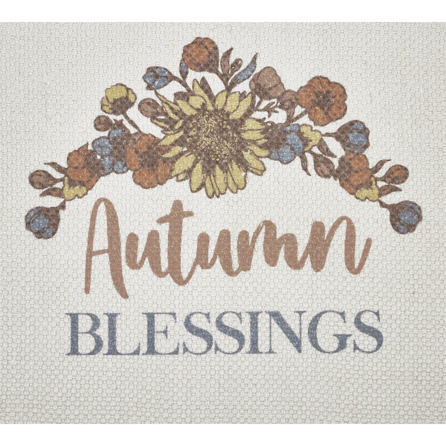 Bountifall Autumn Blessings Decorative Table Runner 12x36 Inch Fall Harvest Thanksgiving Home Decor Fabric Accent