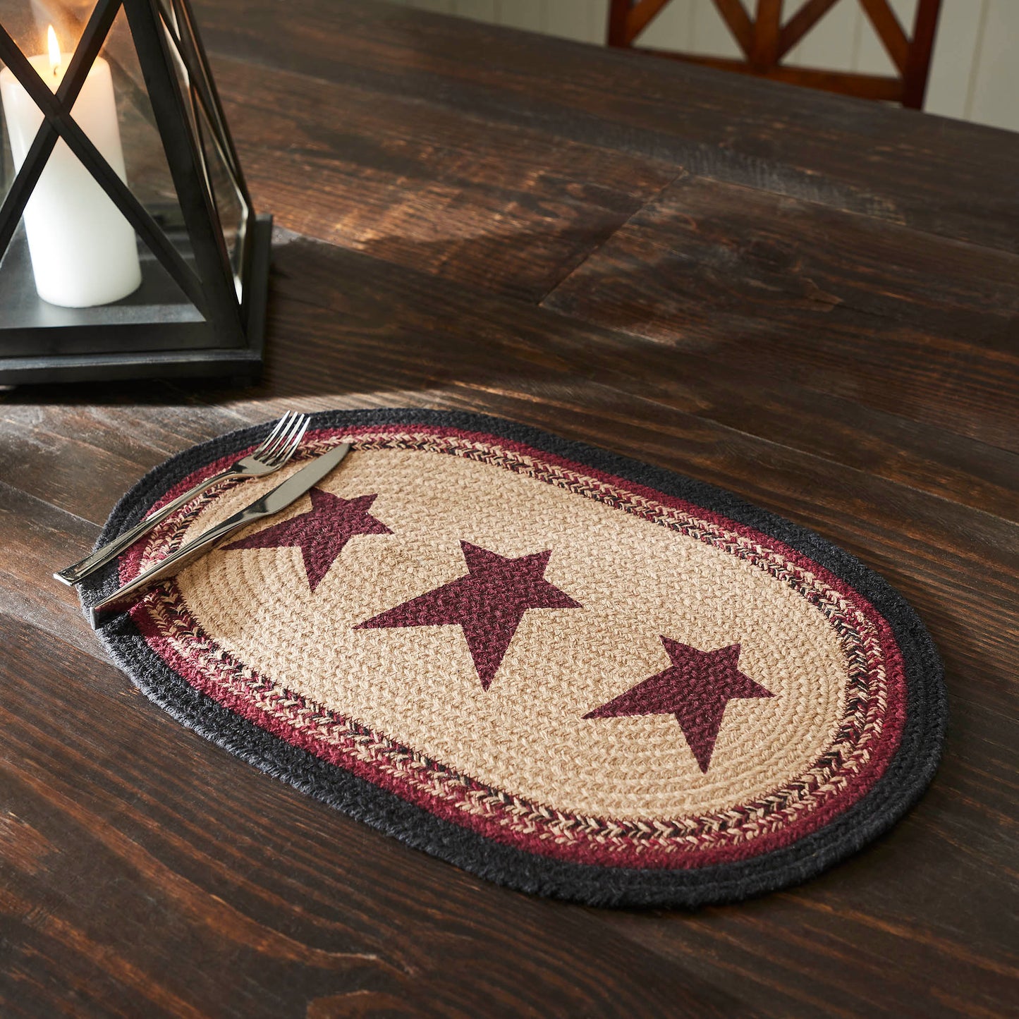 Connell Oval Placemat Stencil Stars