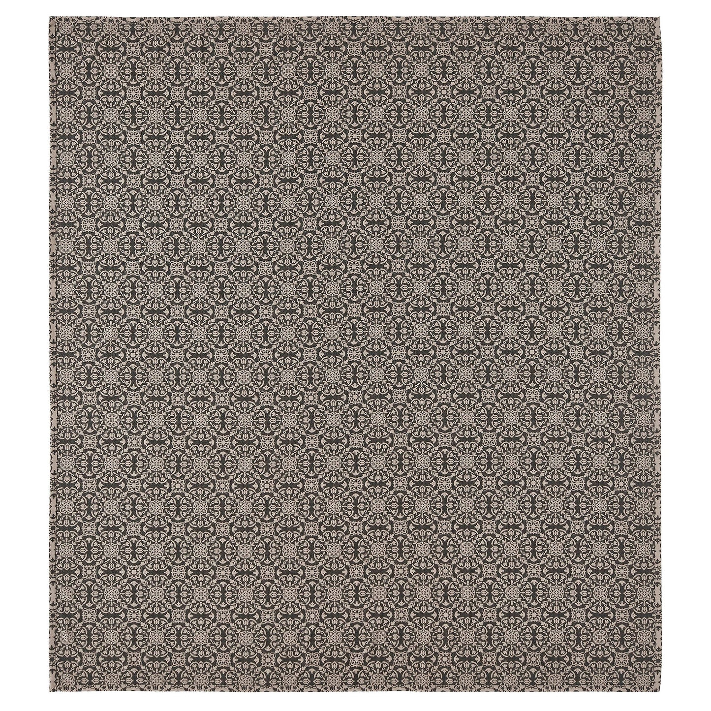 Custom House Black Tan Jacquard King Coverlet 106Wx97L