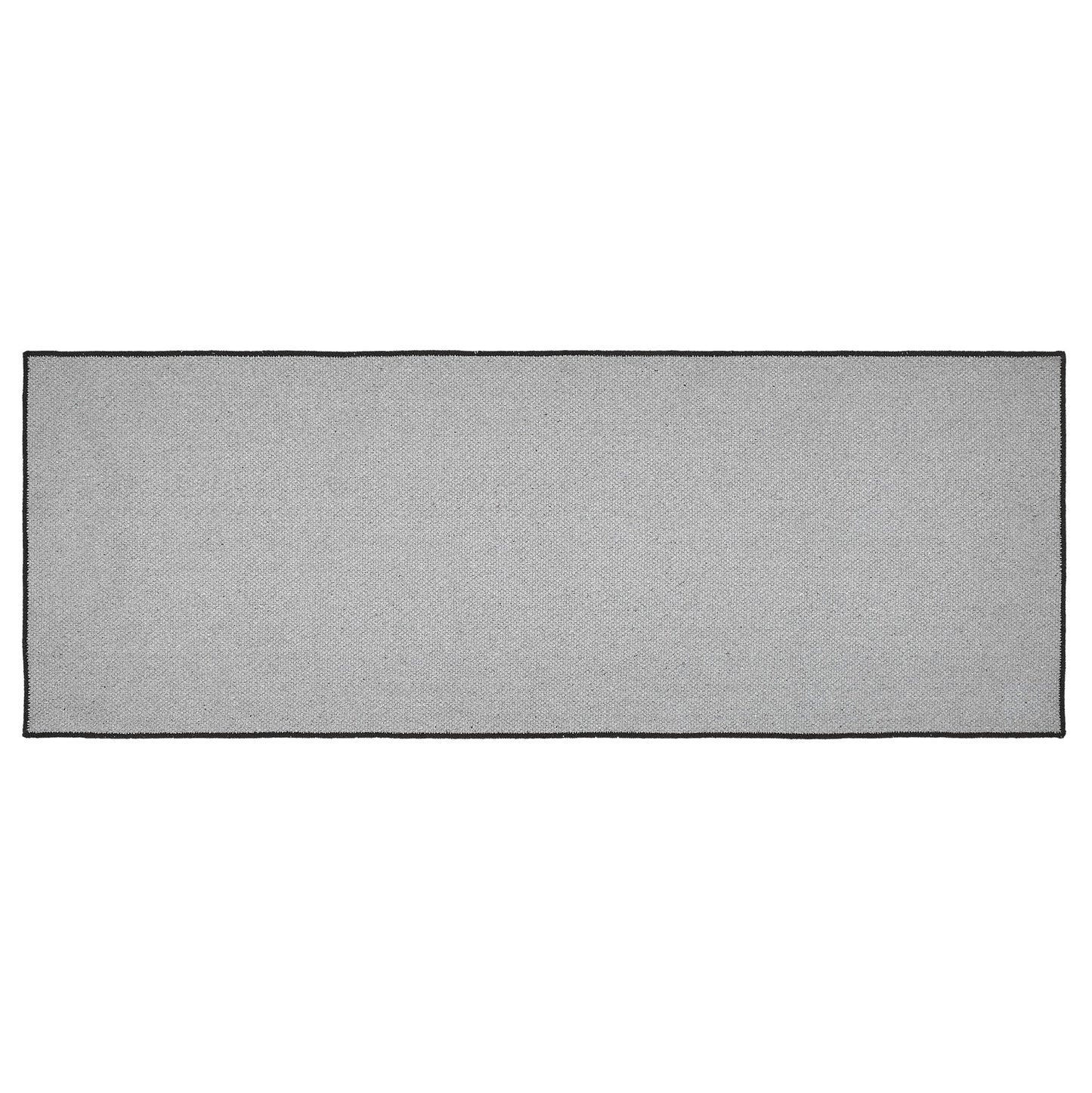 Black Check Polyester Stair Tread Rect Latex 8.5x27