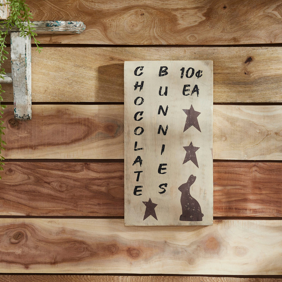 Chocolate Bunnies Wooden Sign