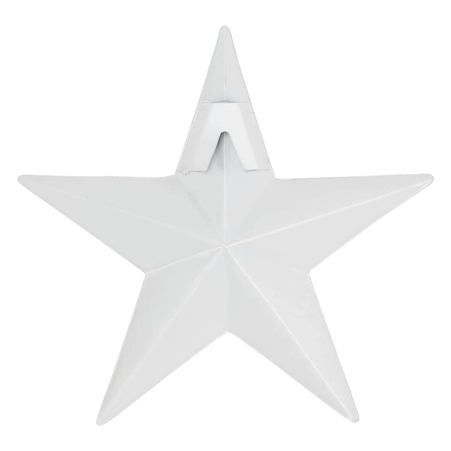 Metal Star Speckled White Distressed 4x4