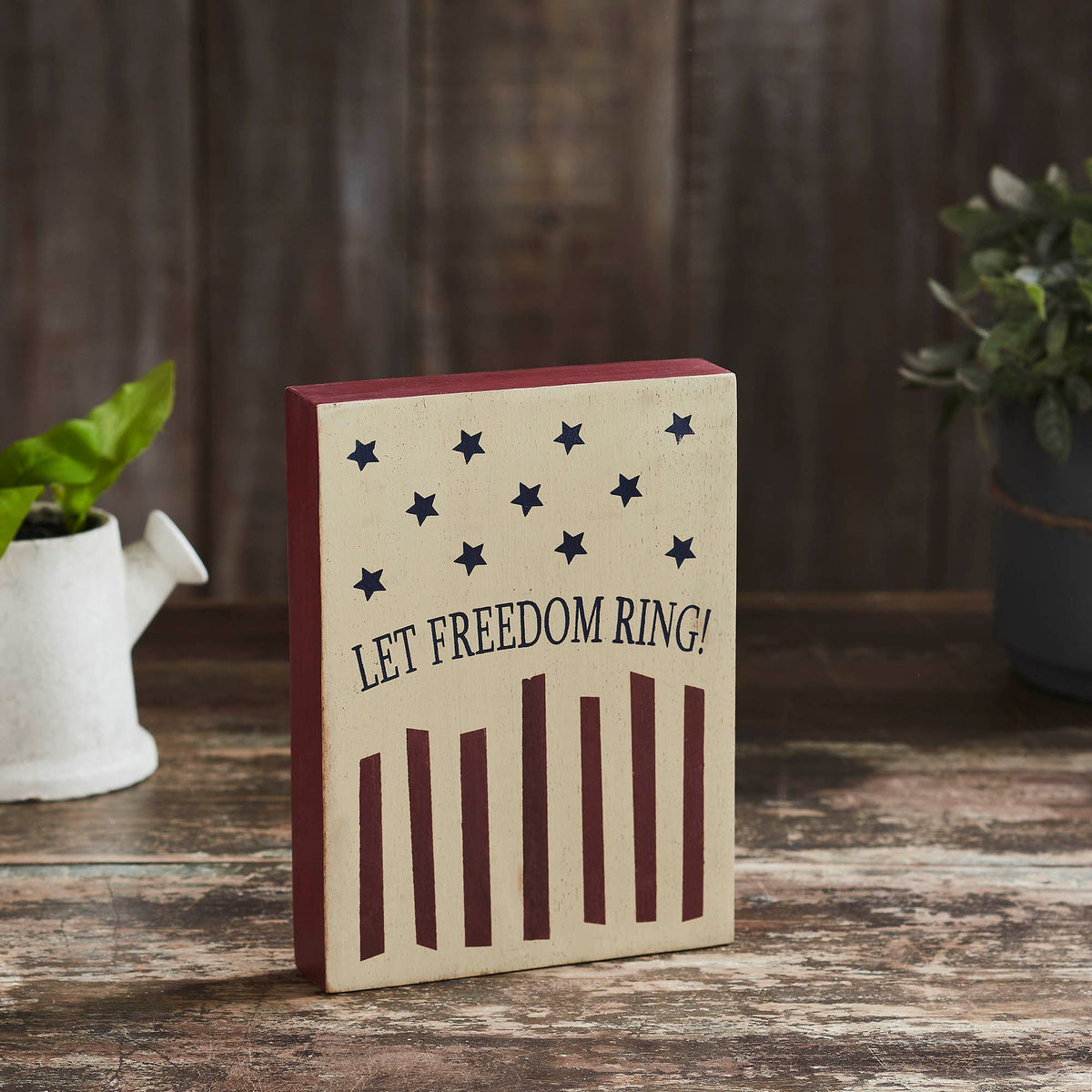 Let Freedom Ring Wooden Block