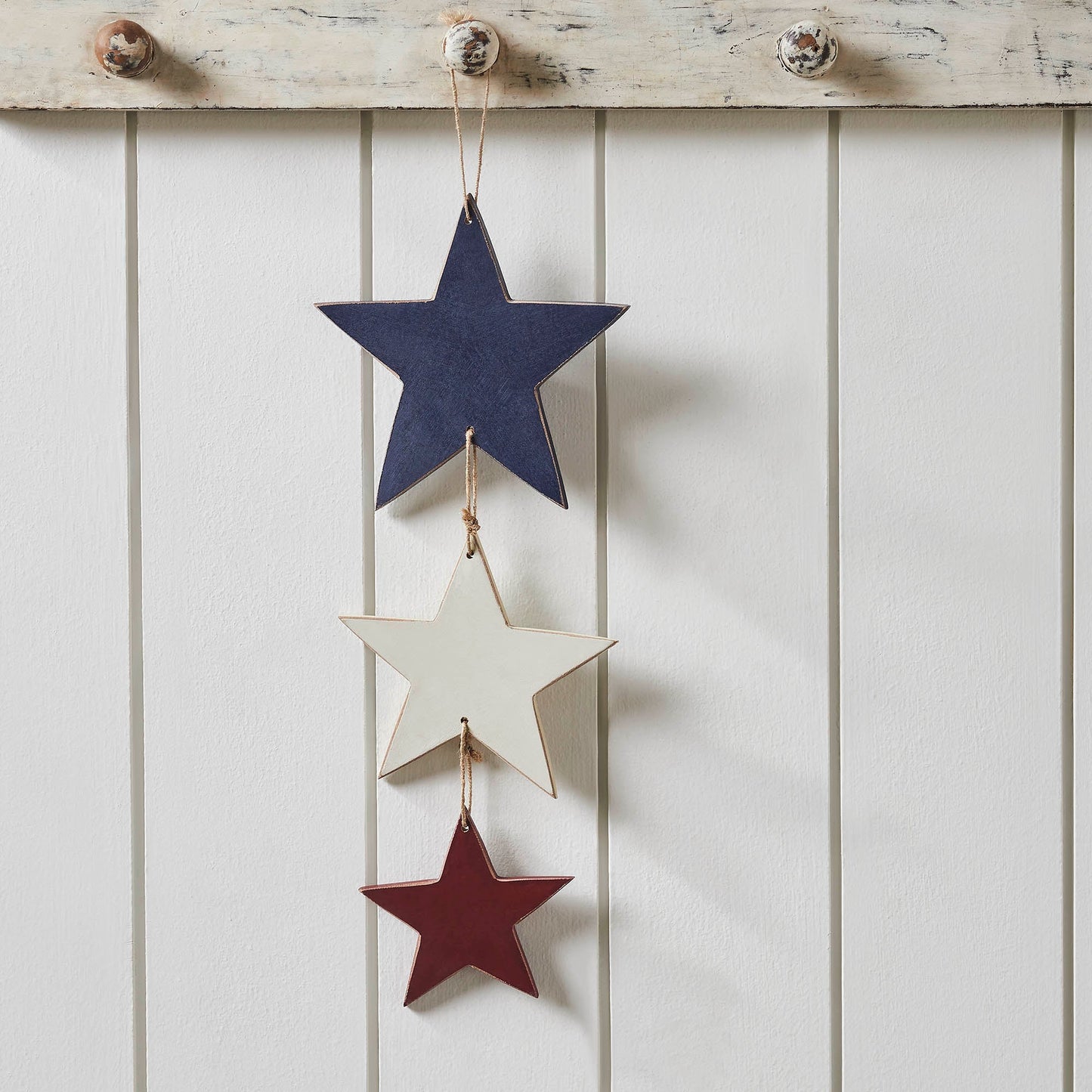 RWB Triple Hanging Stars Ornament
