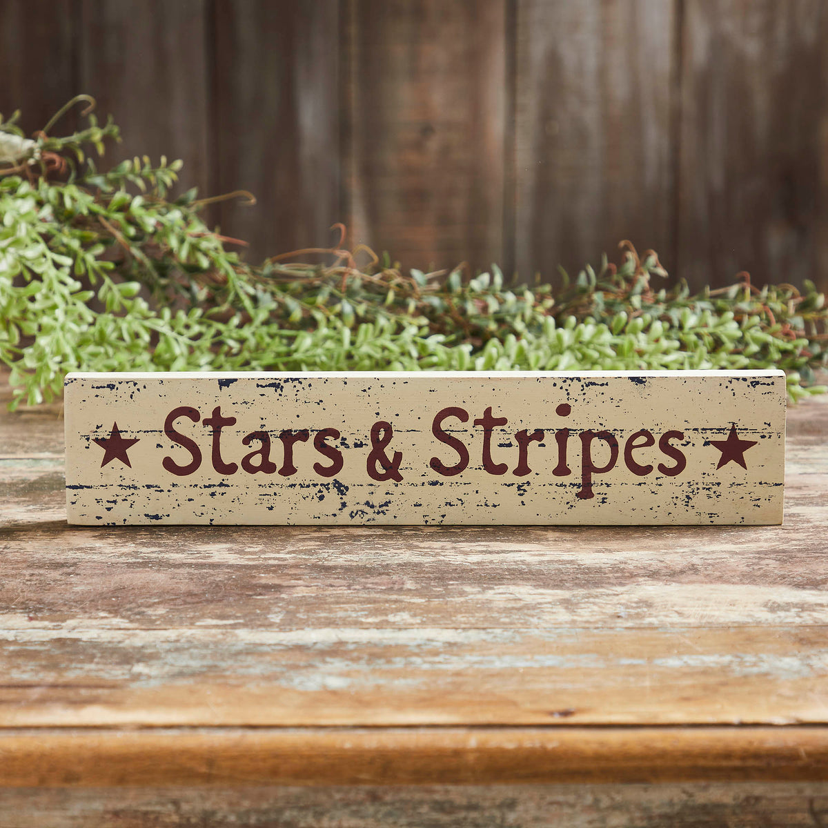 Stars & Stripes Wooden Sign