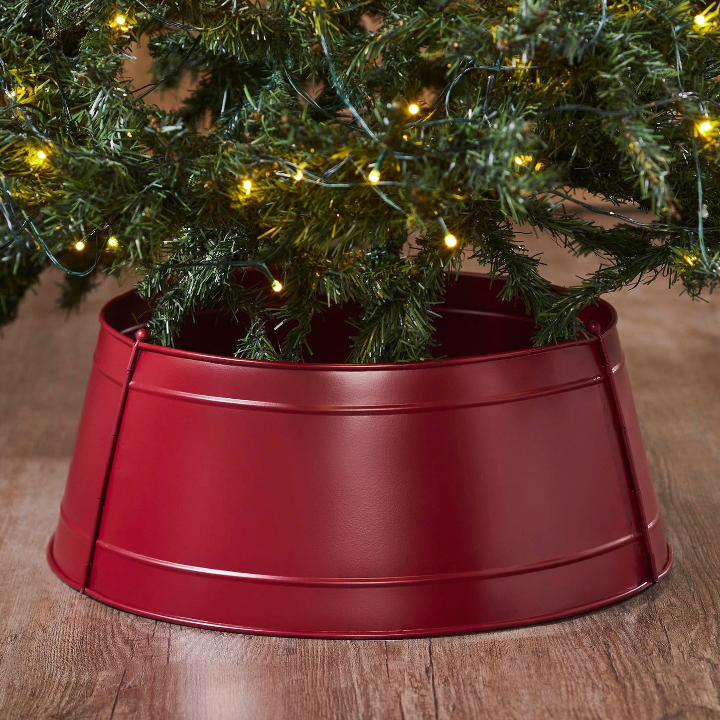 Christmas Tree Collar Metal Burgundy