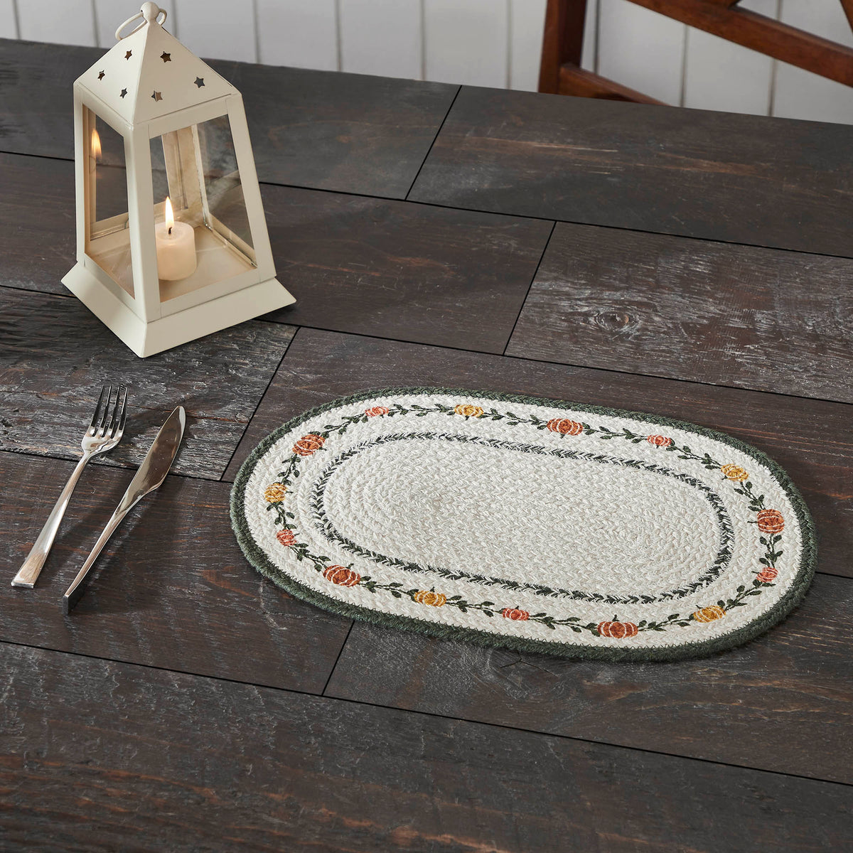 Pumpkin Bounty Oval Placemat Stencil