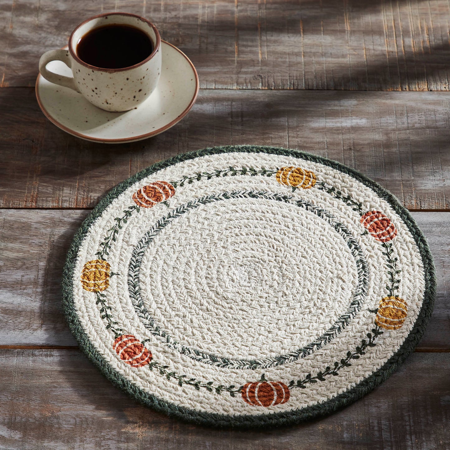 12 Inch Autumn Pumpkin Bounty Stencil Trivet Fall Harvest Kitchen Hot Pad & Home Decor