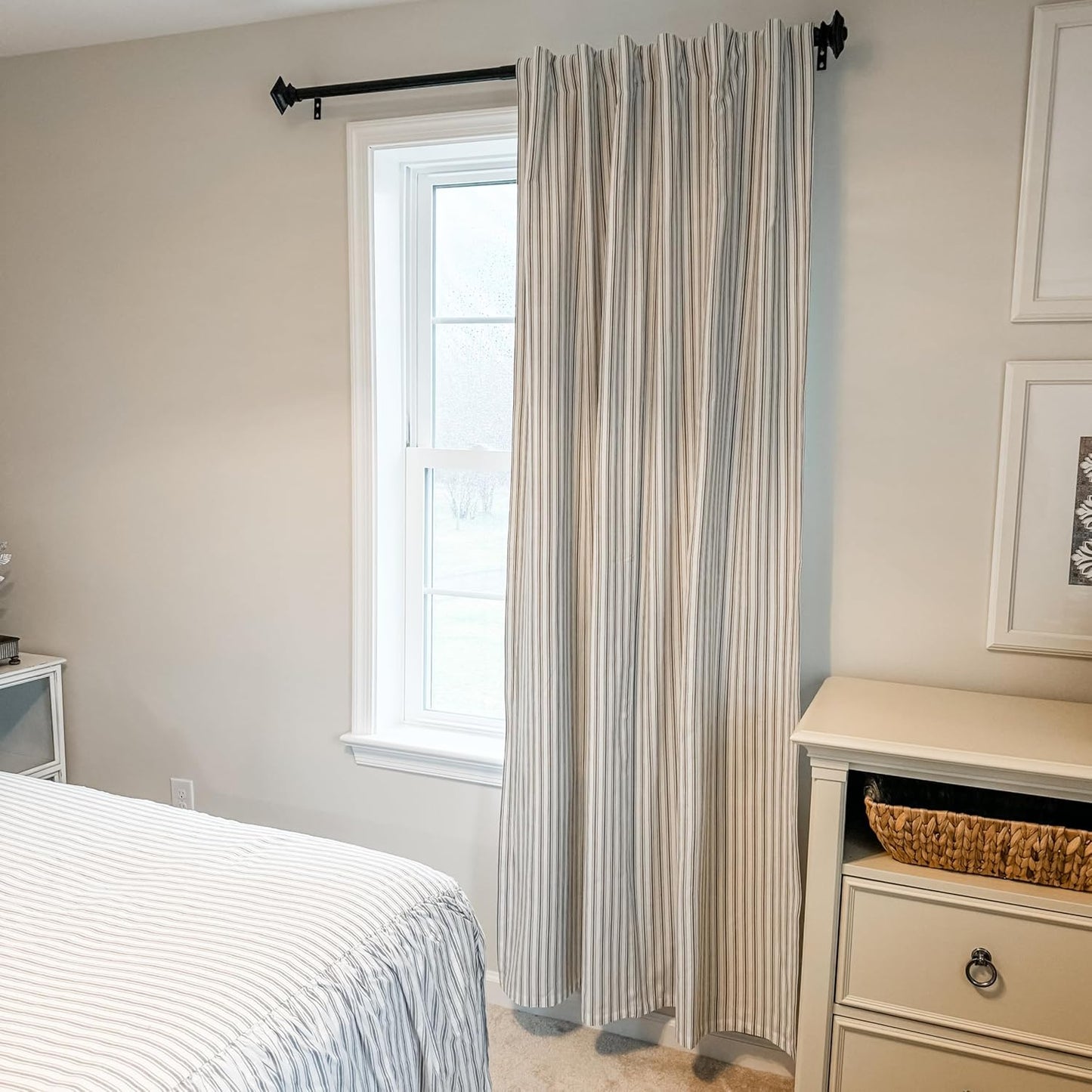 Timeless Ticking Gray Blackout Panel