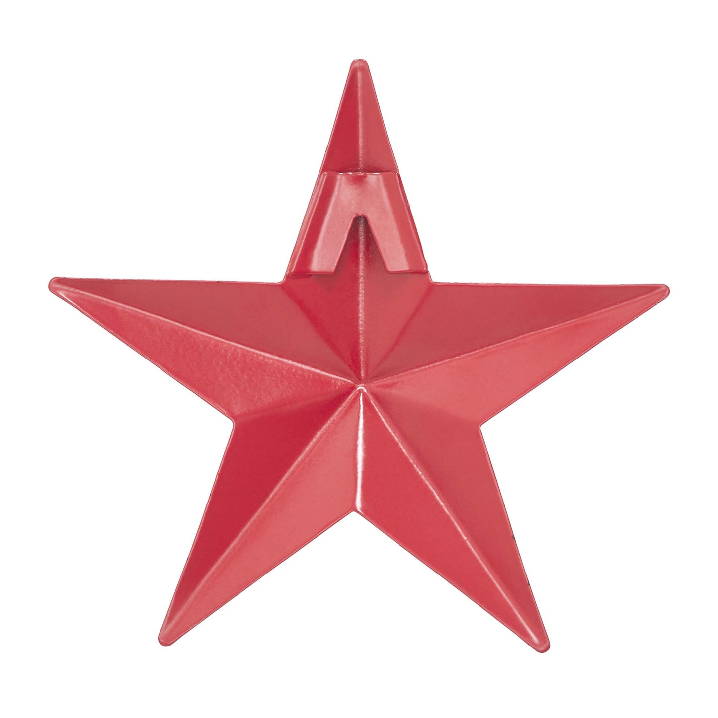 Metal Star Speckled Barn Red Distressed 4x4