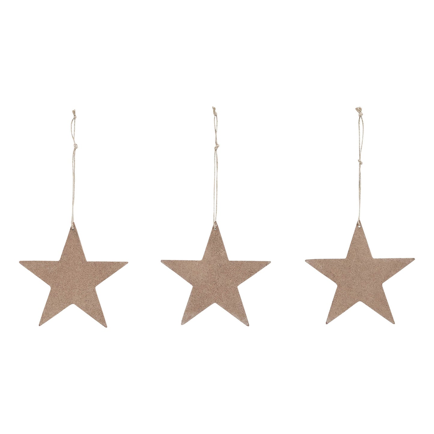 My Country White Stars On Navy MDF Star Ornament 5.25x5x0.125 Set of 3