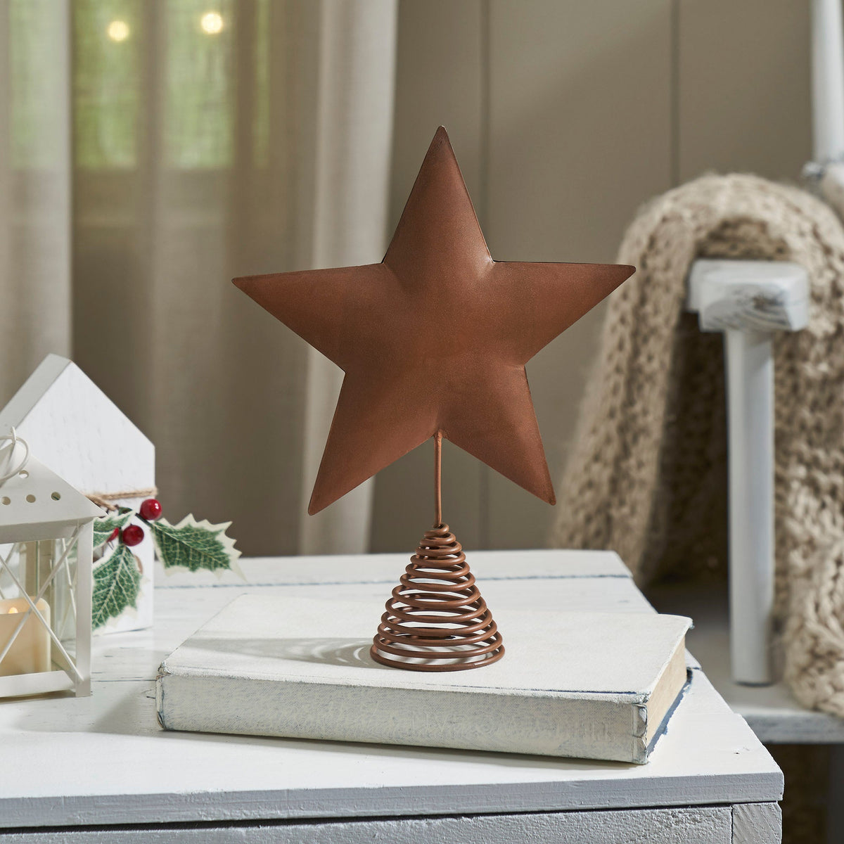 Rust Star Metal Tree Topper