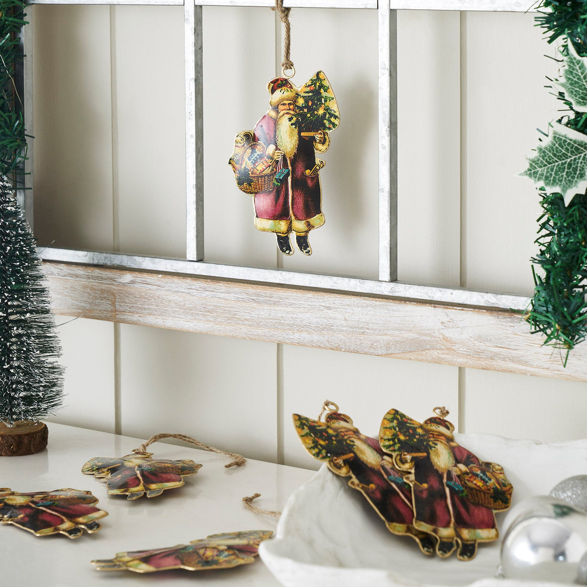 Saint Nicholas Metal Ornament Set of 6