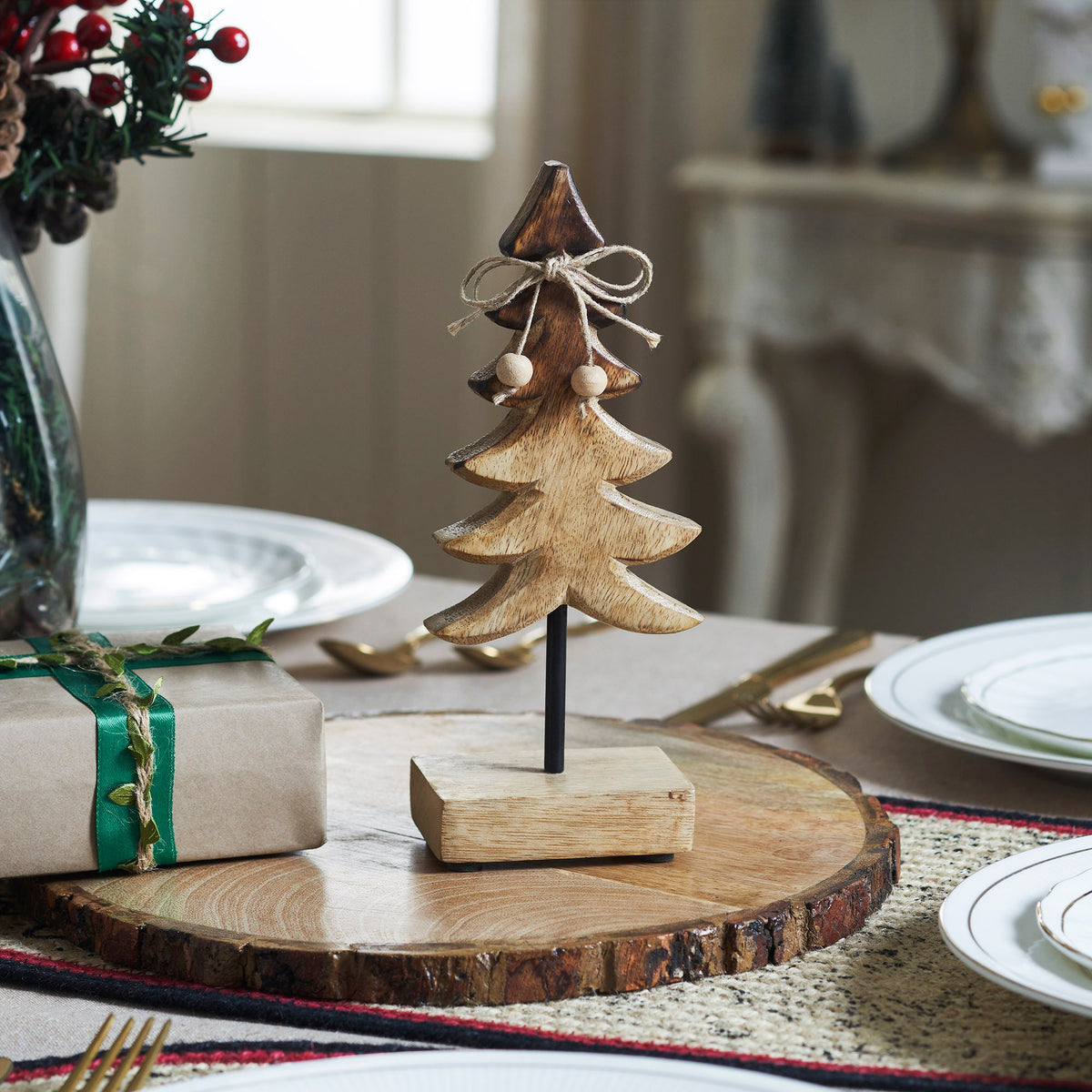 Two-Tone Natural Wooden Tree Small