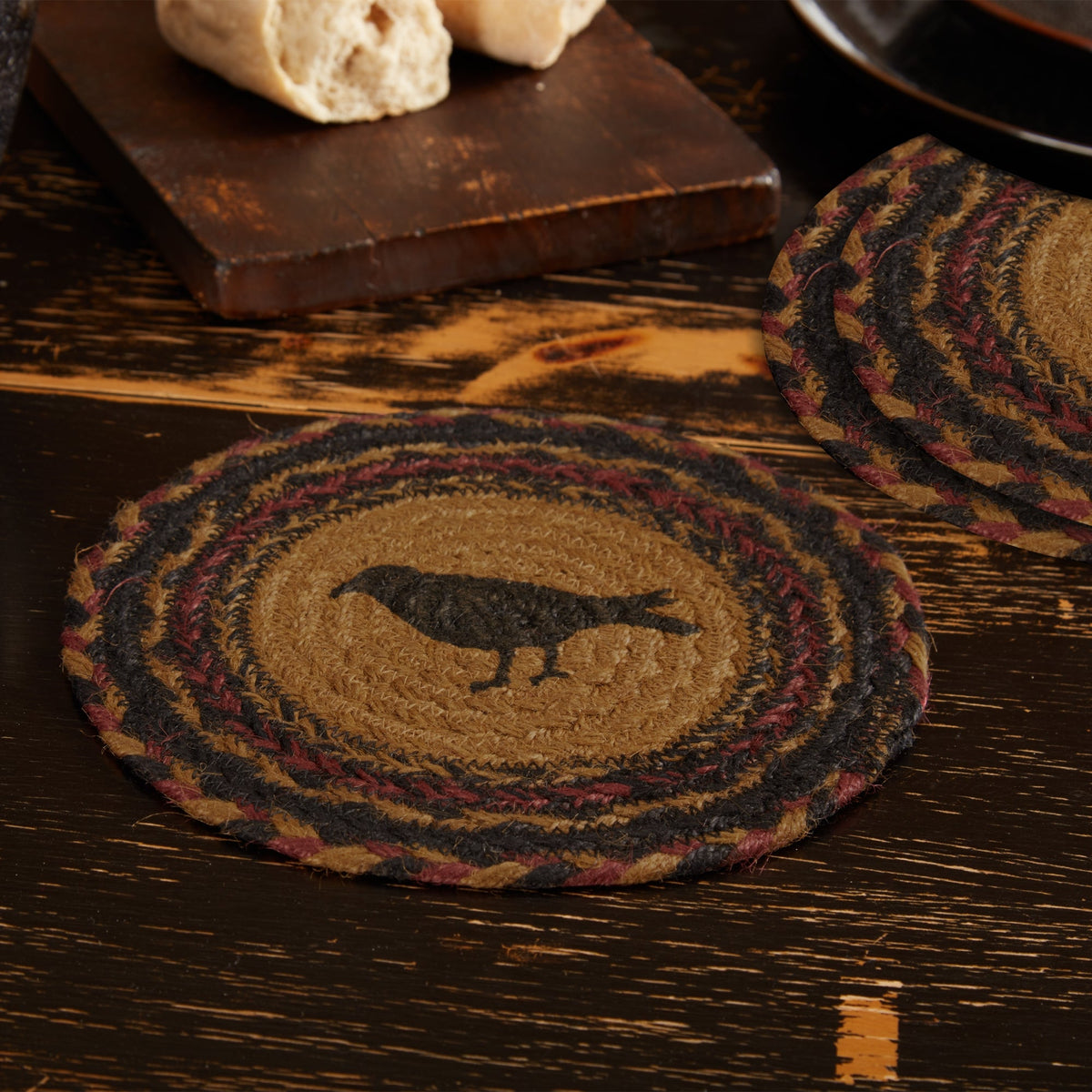 Heritage Farms Crow Jute Trivet Set of 3