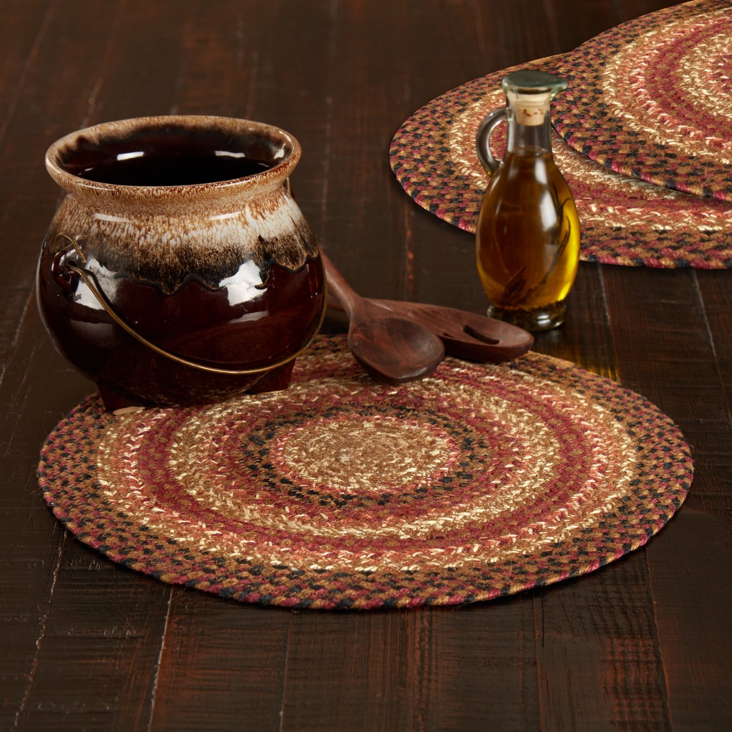 Ginger Spice Jute Trivet 15 Set of 3