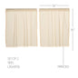 Tobacco Cloth Natural Tier Fringed Set of 2 L36xW36