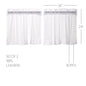 White Ruffled Sheer Tier Set of 2 L24xW36