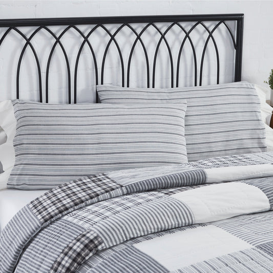 Sawyer Mill Black Ruffled King Pillow Case Set of 2 +4
