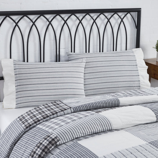 Sawyer Mill Black Ruffled Standard Pillow Case Set of 2 +4