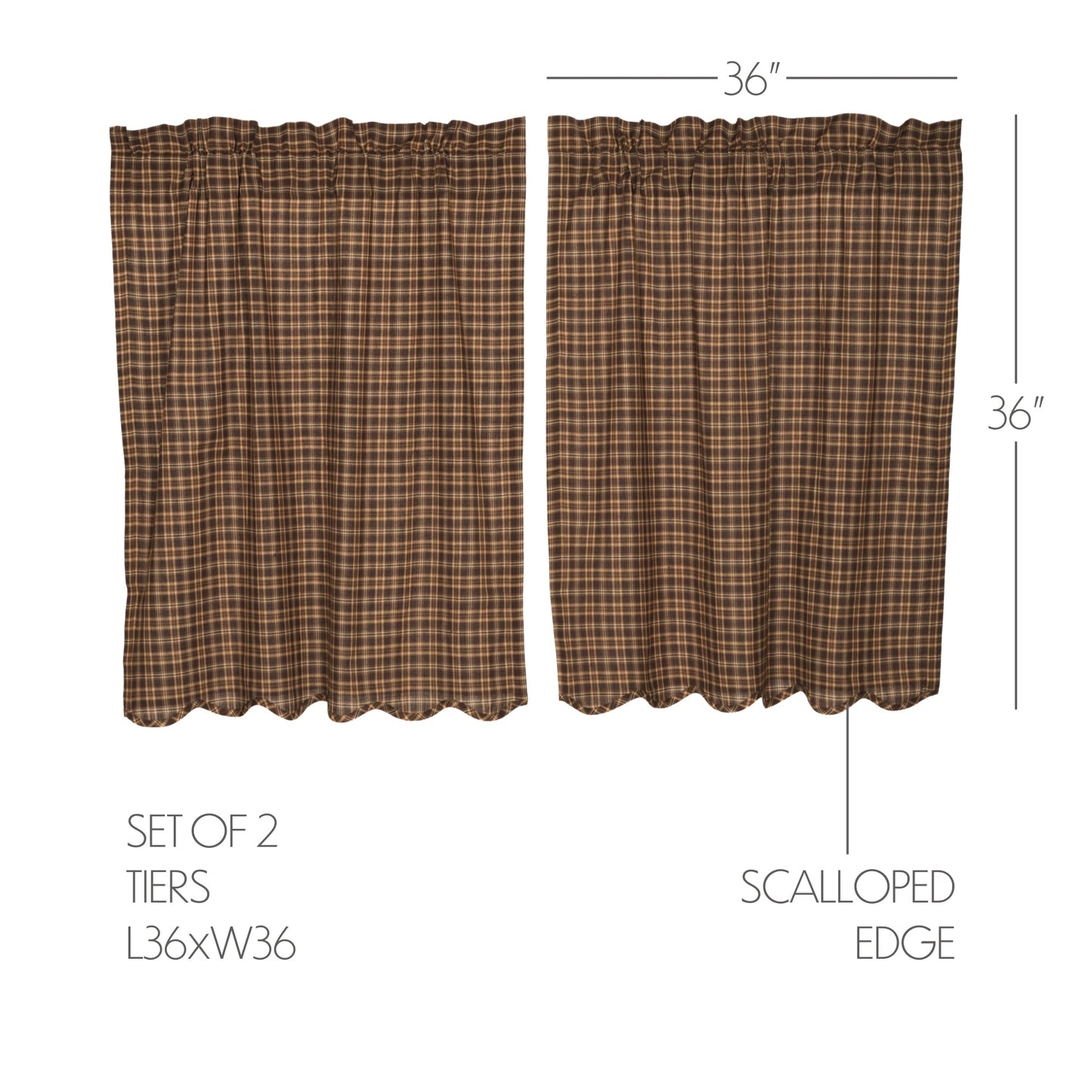 Prescott Tier Scalloped Set of 2 L36xW36
