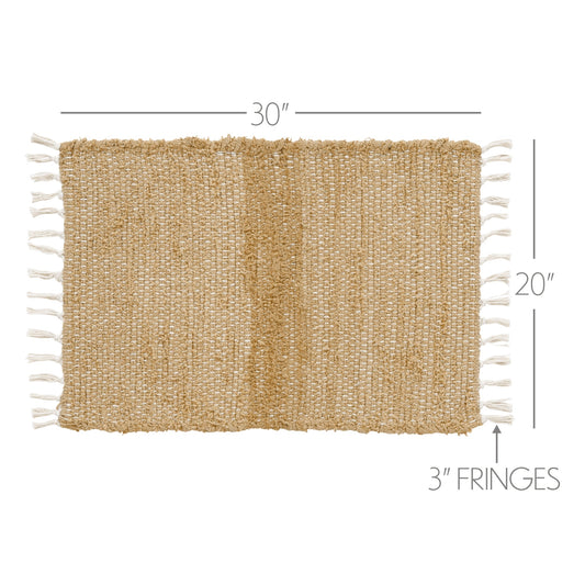 Burlap Natural Chindi/Rag Rug 20x30