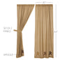 Stratton Burlap Applique Star Panel Set of 2 84x40