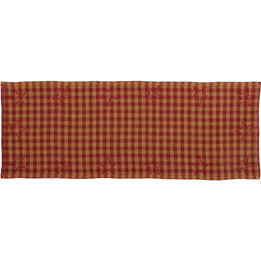 Burgundy Star Runner Woven 13x36