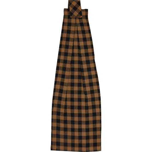 Black Star Button Loop Tea Towel