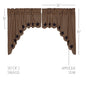 Navy Star Scalloped Swag Set of 2 36x36x16