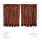 Burgundy Star Scalloped Tier Set of 2 L36xW36