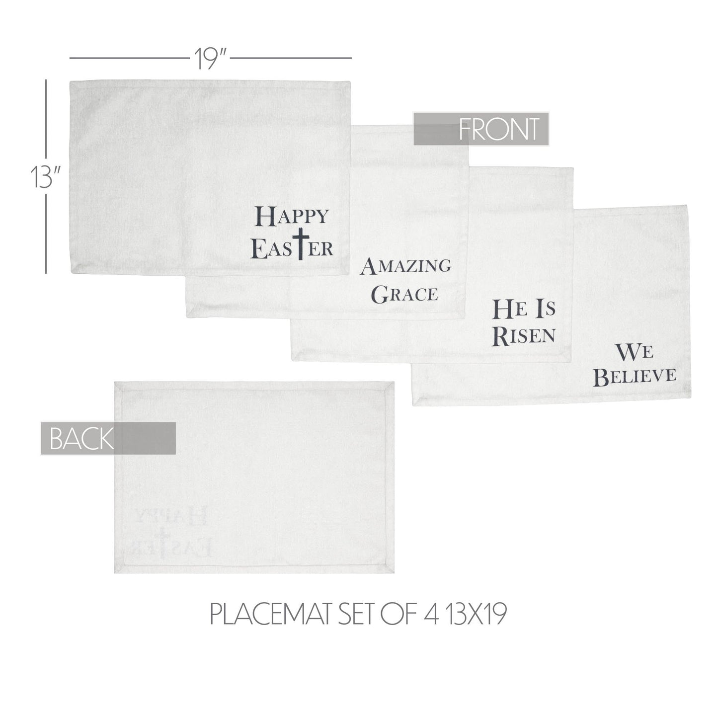 Risen Placemat Set of 4 13x19