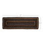 Black & Tan Jute Stair Tread Rect Latex 8.5x27