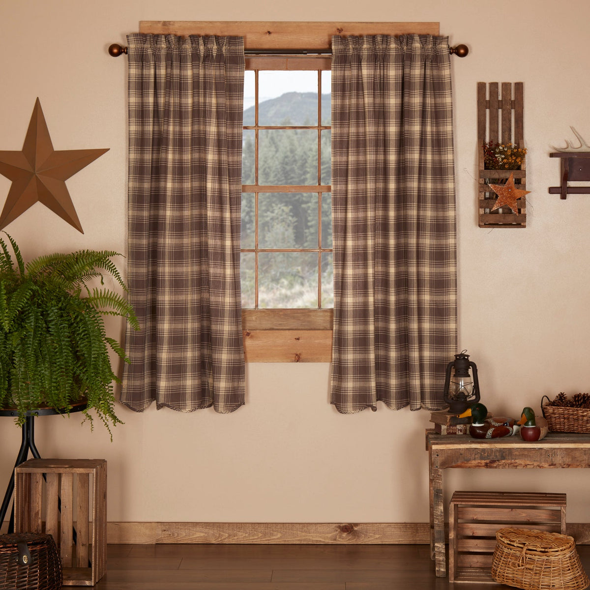 Dawson Star Scalloped Short Panel Set of 2