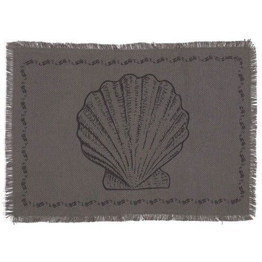 Sandy Grey Burlap Placemat Set of 6 12x18
