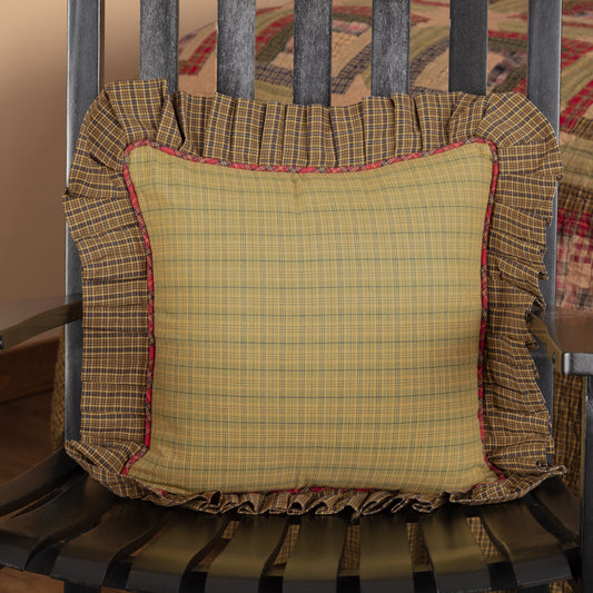 Tea Cabin Fabric Ruffled Pillow