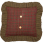 Tea Cabin Fabric Ruffled Pillow 16x16