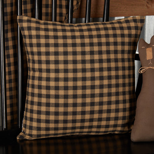 Black Check Pillow Fabric