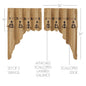 Pip Vinestar Scalloped Layered Swag Set of 2 36x36x16