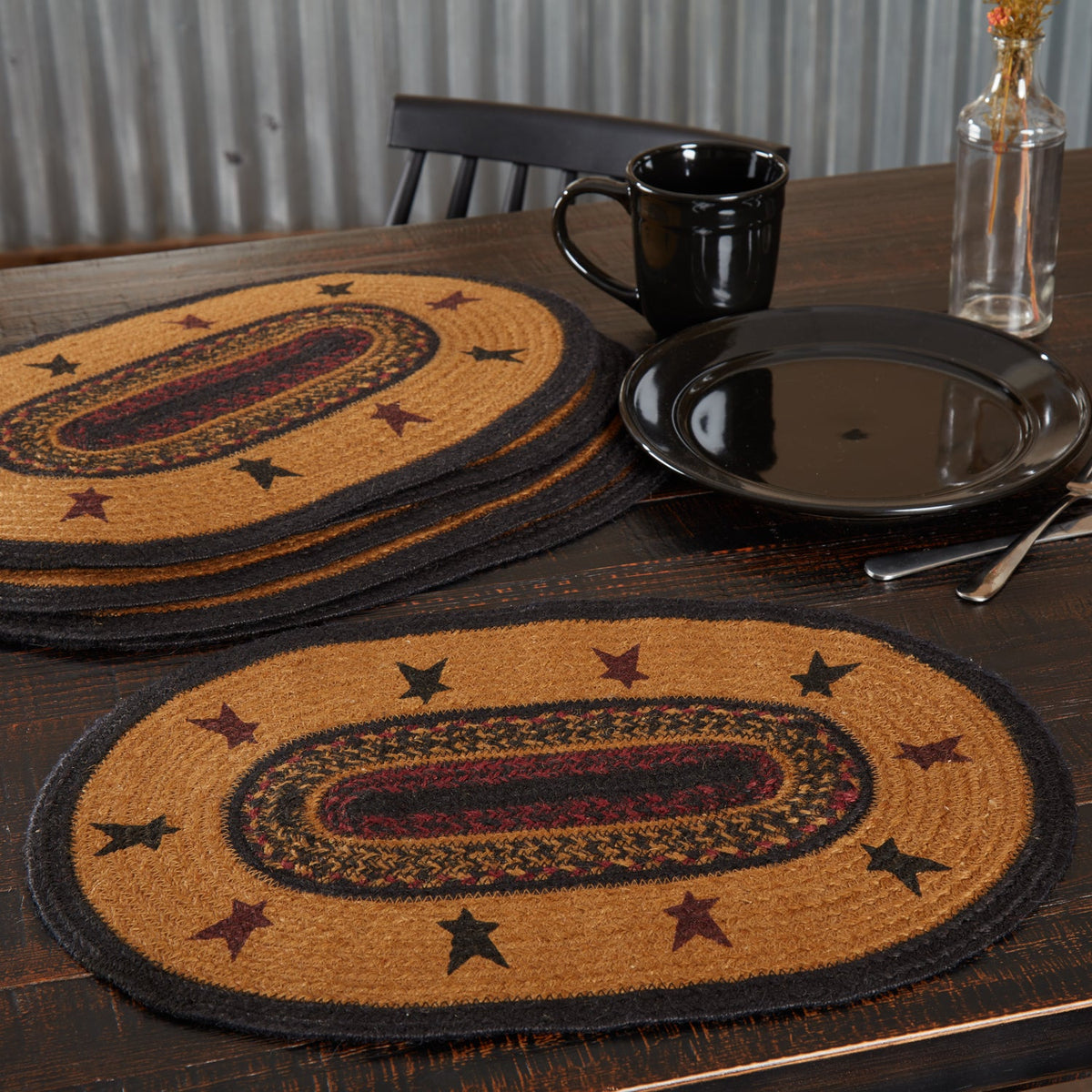Heritage Farms Star Jute Placemat Set of 6
