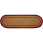 Liberty Stars Flag Jute Stair Tread Oval Latex 8.5x27