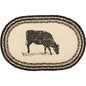 Sawyer Mill Charcoal Cow Jute Placemat Set of 6 12x18