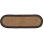 Wyatt Stenciled Bear Jute Stair Tread Oval Latex 8.5x27