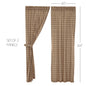Sawyer Mill Charcoal Plaid Panel Set of 2 84x40