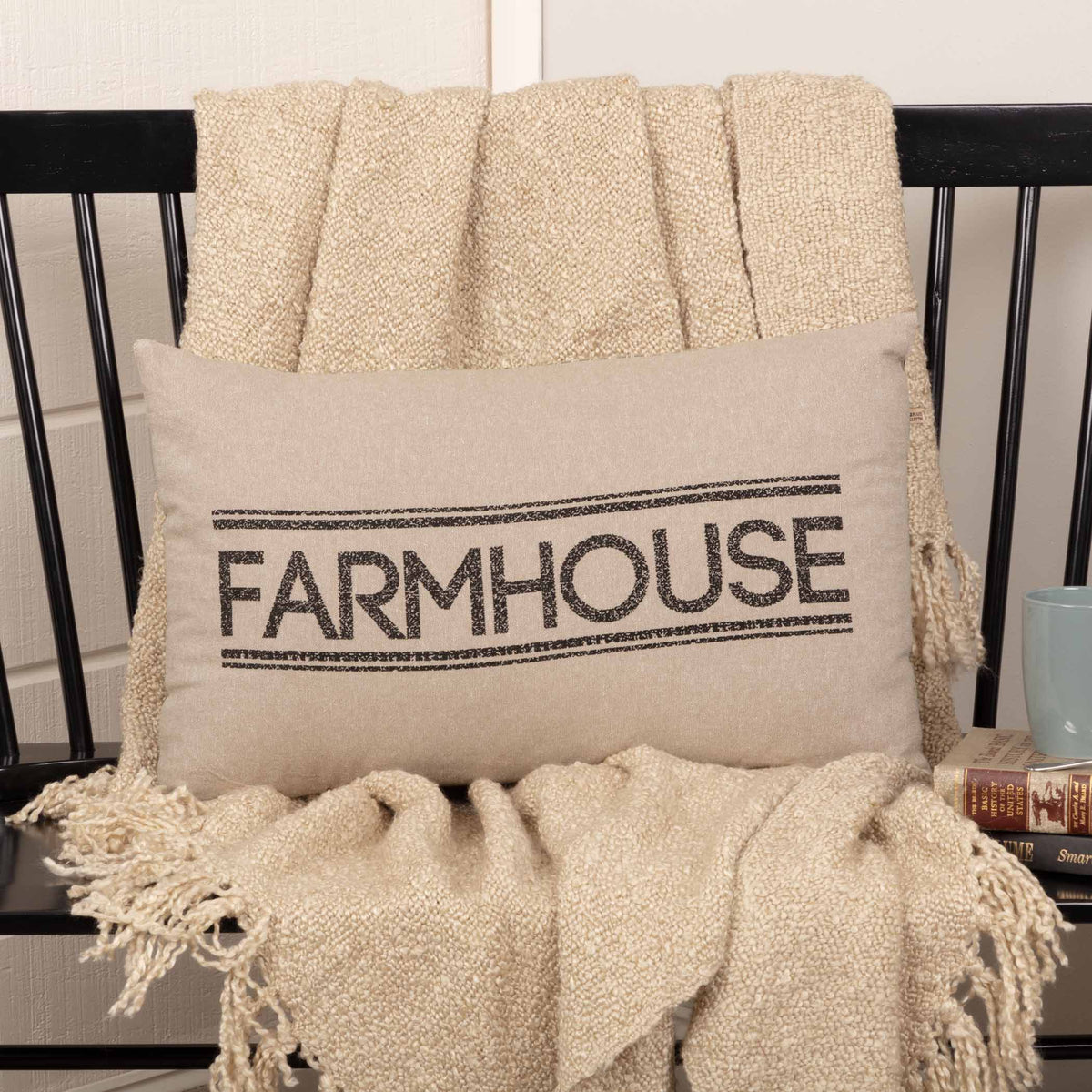 Sawyer Mill Charcoal Farmhouse Pillow