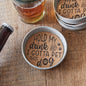 Set of Four Mason Jar Lid Coasters - Pet This Dog