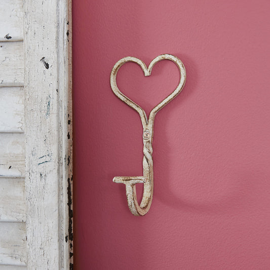 Aged Cast Iron Heart Hook - Min of 4