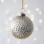 Hobnail Mercury Glass Ornament - Silver - Min of 4